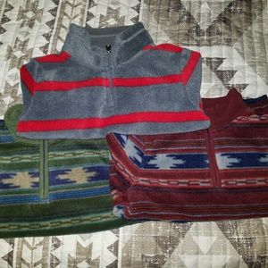 Lot of 3 boys fleece sweaters